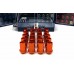 RAYS Dura-Nuts L42 Long Straight Type Wheel Lug Nuts M12x1.5 Orange